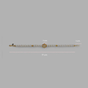 Bracciale Perle Tamburello Lapilli - misure