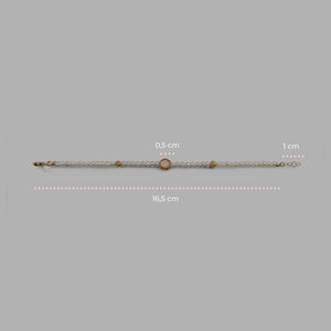 Bracciale Perle Mini Tamburello - misure
