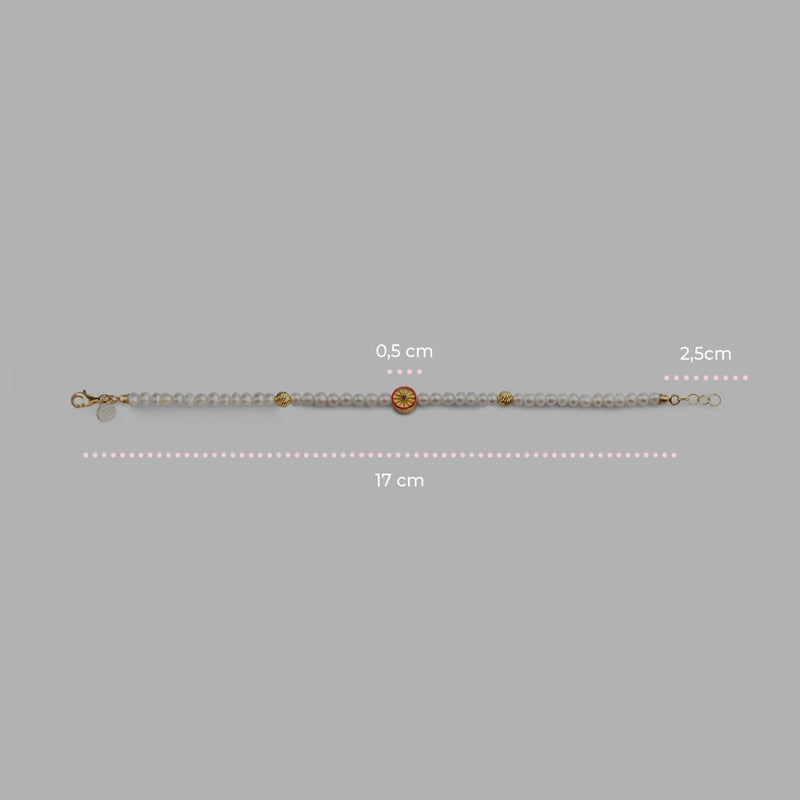 Bracciale Perle Mini Ruota - misure