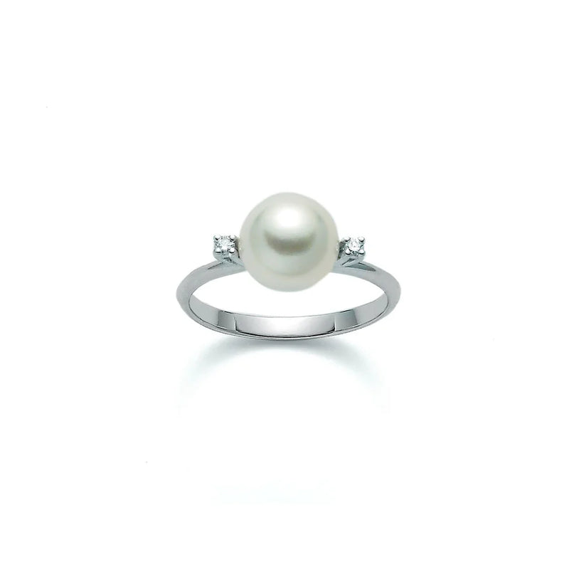 Anello Nimei - Perla Akoya e Diamanti - PLI1566