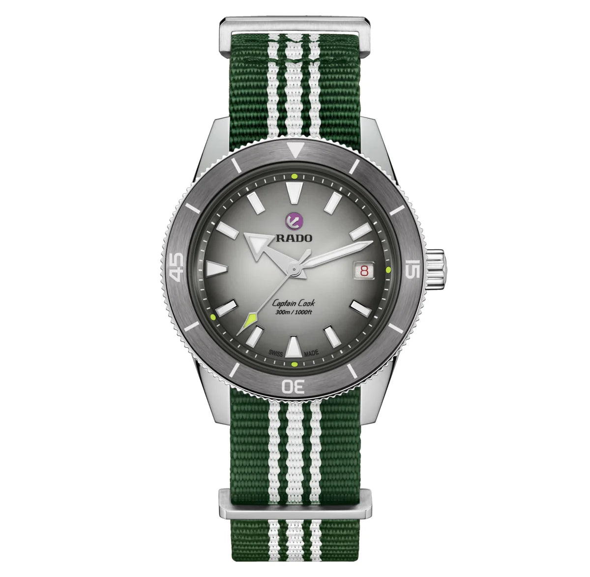 Orologio Rado - Captain Cook X Tennis Limited Edition - R32222108 nato verde
