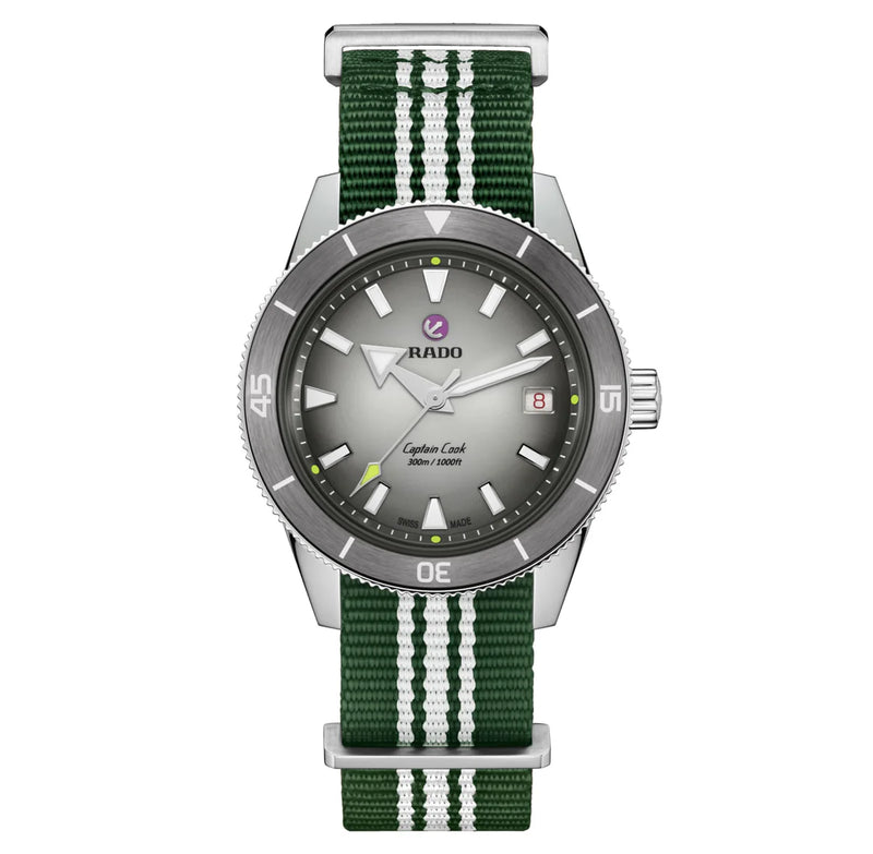 Orologio Rado - Captain Cook X Tennis Limited Edition - R32222108 nato verde