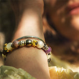 Bouquet di Fiori, placcato oro - TGPBE-20001 indossato