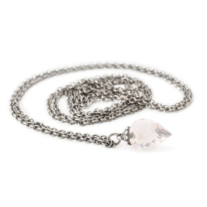 Collana d'Argento con Quarzo Rosa 100 cm