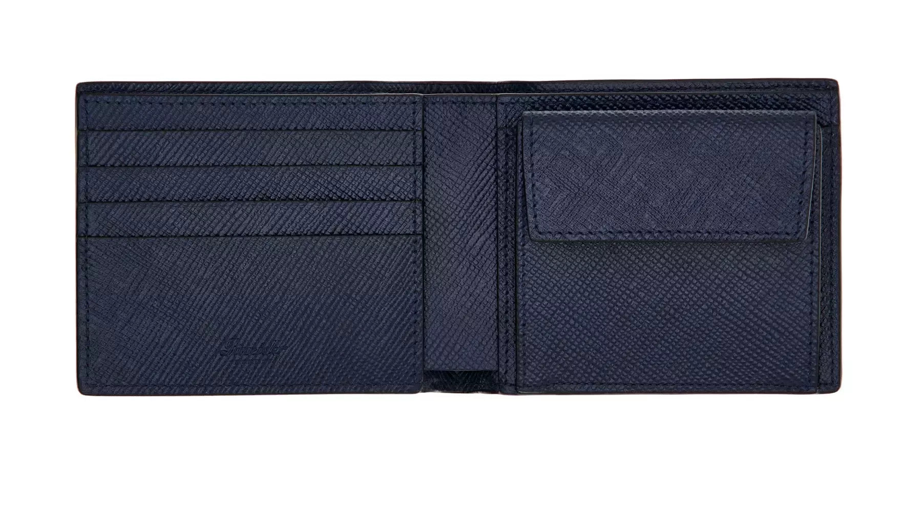 Portafoglio con porta monete Pineider - Essenziale BLU interno