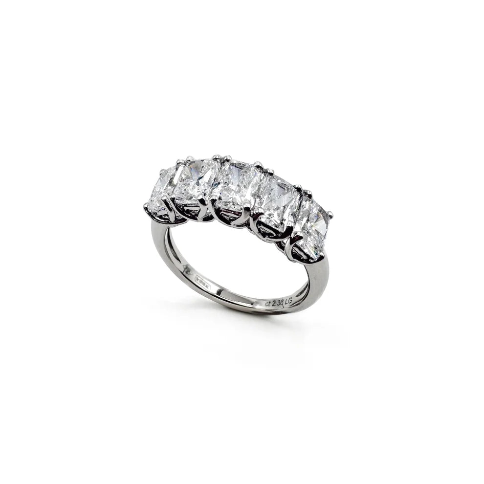 Anello Puro Platino - Veretta montatura radiant