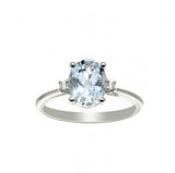 Anello Davite & Delucchi con Acquamarina e Diamanti