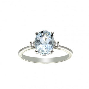 Anello Davite & Delucchi con Acquamarina da 1.60ct e Diamanti