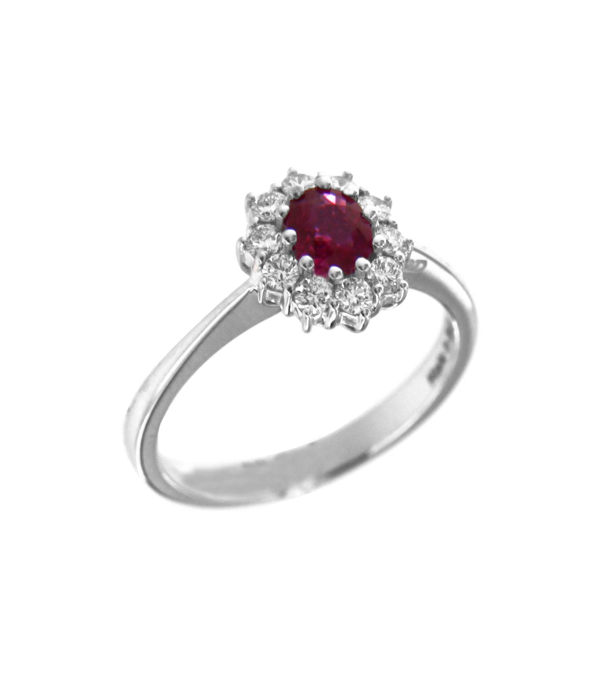 Anello Davite & Delucchi con Rubino e Diamanti