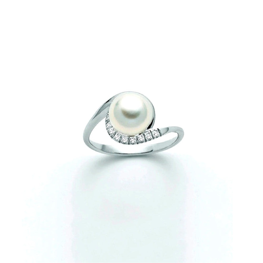 Anello Nimei - Perla Akoya e Diamanti - PLI1589