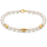 Bracciale Miluna - Pepite di Perle - PBR3639G