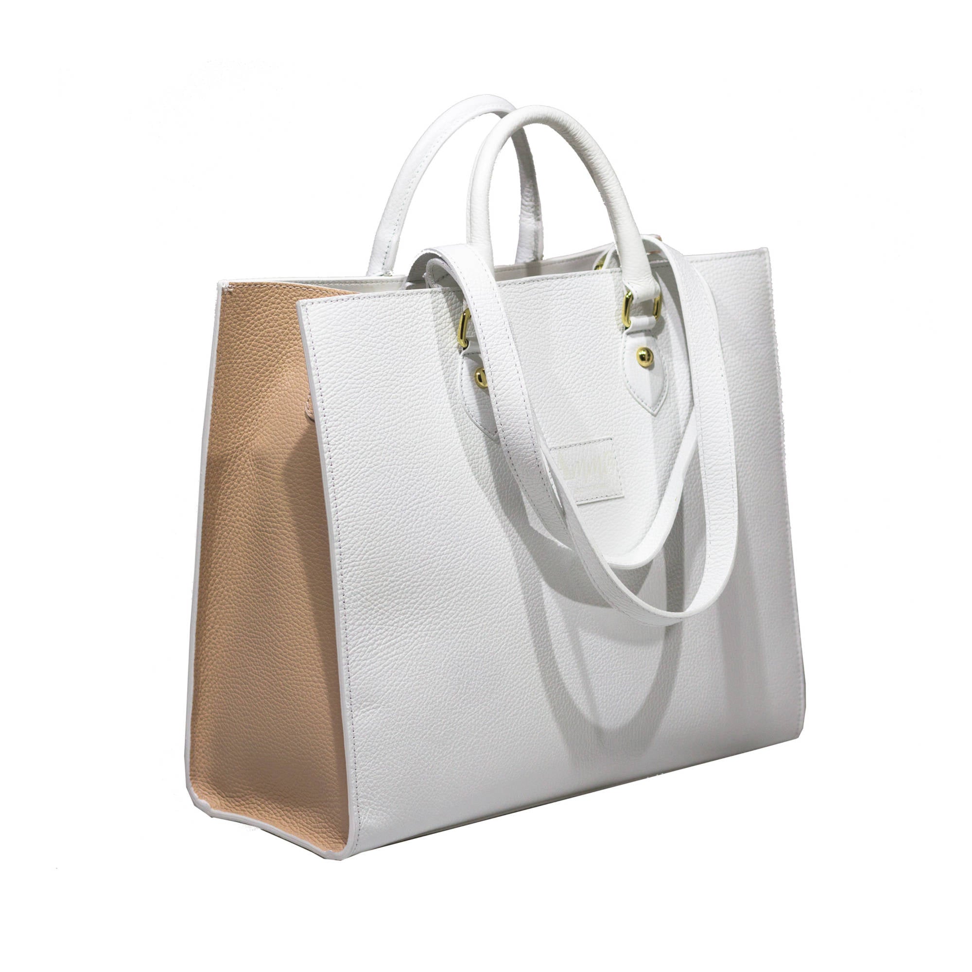 Shopping Bag Busy Ammia - Scaramanzia - Bianca e Cipria - retro