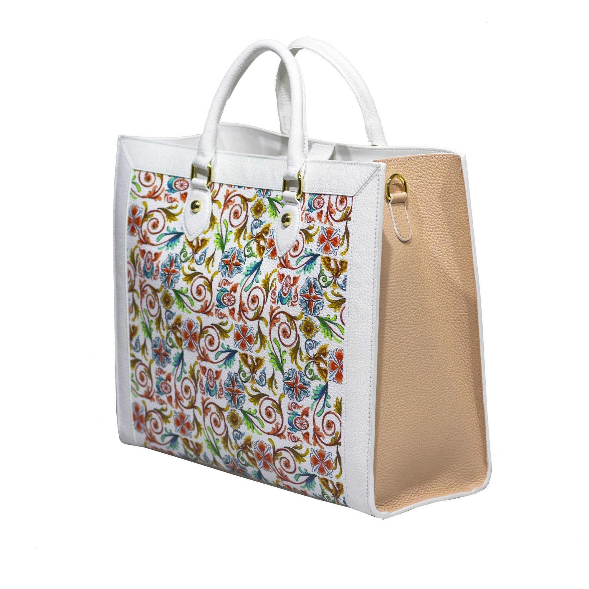 Shopping Bag Busy Ammia - Scaramanzia - Bianca e Cipria