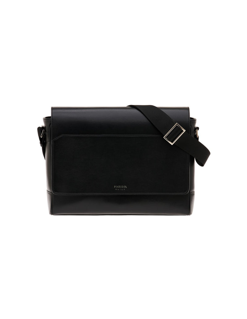 Cartella Messenger Pineider in Pelle Liscia - colore nero