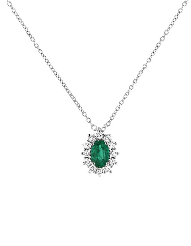 Collana Davite & Delucchi con Smeraldo e Diamanti - CLN011759SM