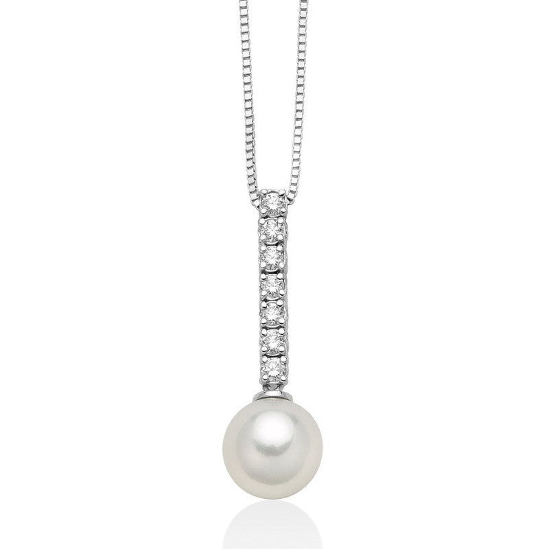 Collana Nimei - Perla Akoya e Diamanti - PCL5938
