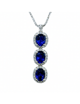 Collana Davite & Delucchi con Zaffiri e Diamanti - CLN0103451S