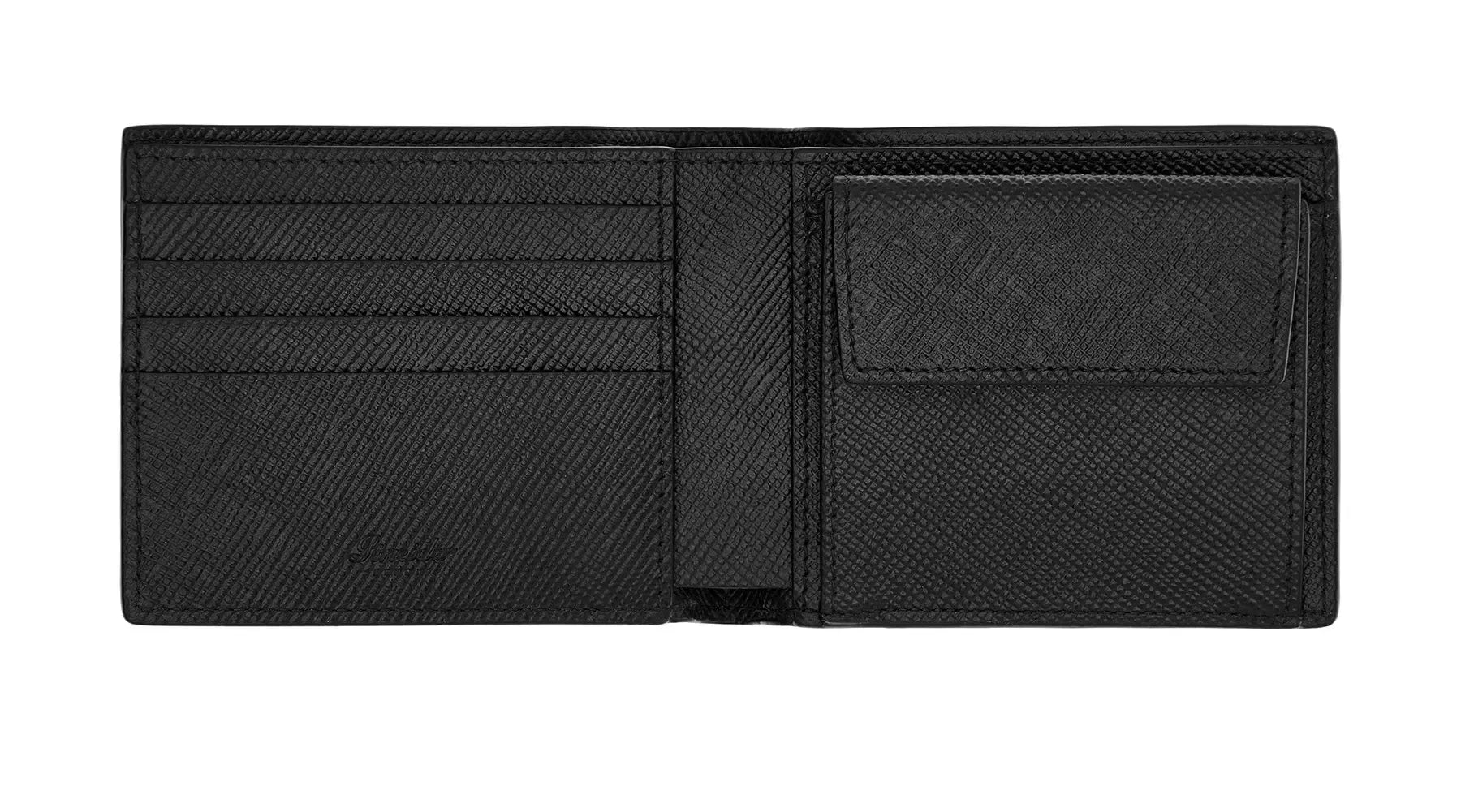 Portafoglio con porta monete Pineider - Essenziale NERO interno