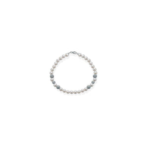 Bracciale di Perle Crusado con Sfere in oro Satinato - PB5S03B