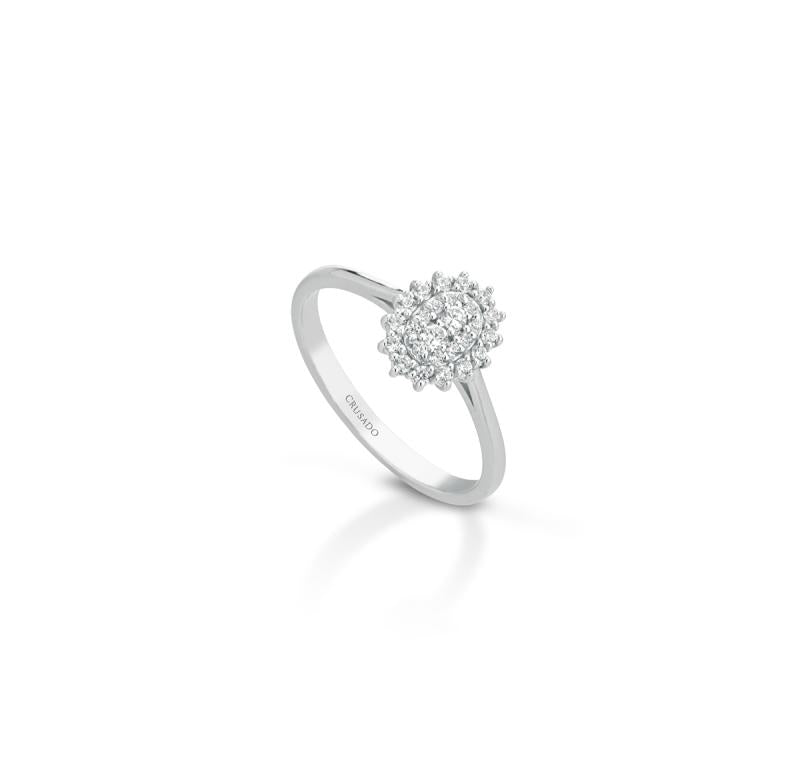 Anello Crusado con Diamanti - Ginevra - Ovale