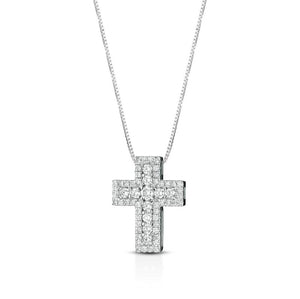 Collana Crusado - Croce Uomo con Diamanti Bianchi - CRU103