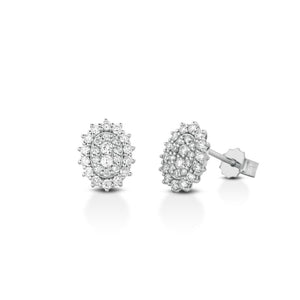Orecchini Crusado con Diamanti - Ginevra - Ovale