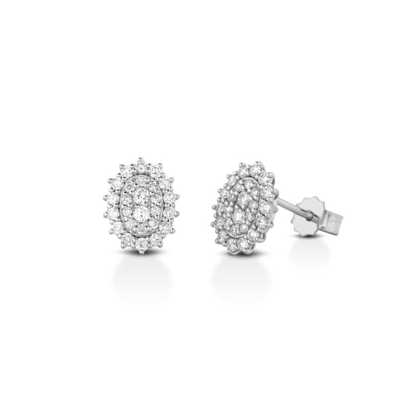 Orecchini Crusado con Diamanti - Ginevra - Ovale