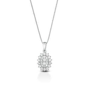 Collana Crusado con Diamanti - Ginevra - Ovale