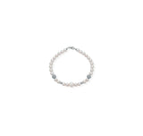 Bracciale di Perle Crusado con Sfere in oro Satinato - PB5S05B