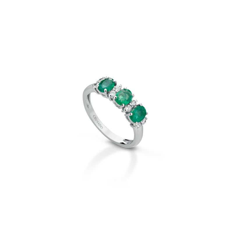 Anello Crusado con Smeraldi - Mondello - ANMONS.2