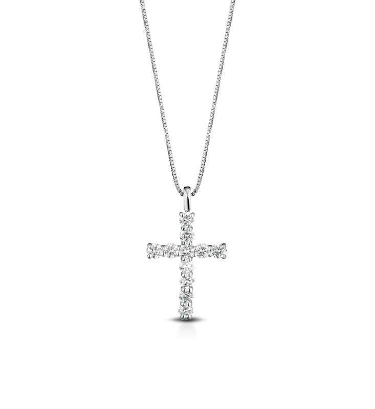 Collana Crusado - Croce Uomo Diamanti Bianchi - CRU87
