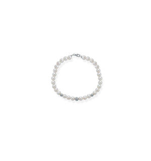 Bracciale di Perle Crusado con Sfere in oro Satinato - PB5S01B
