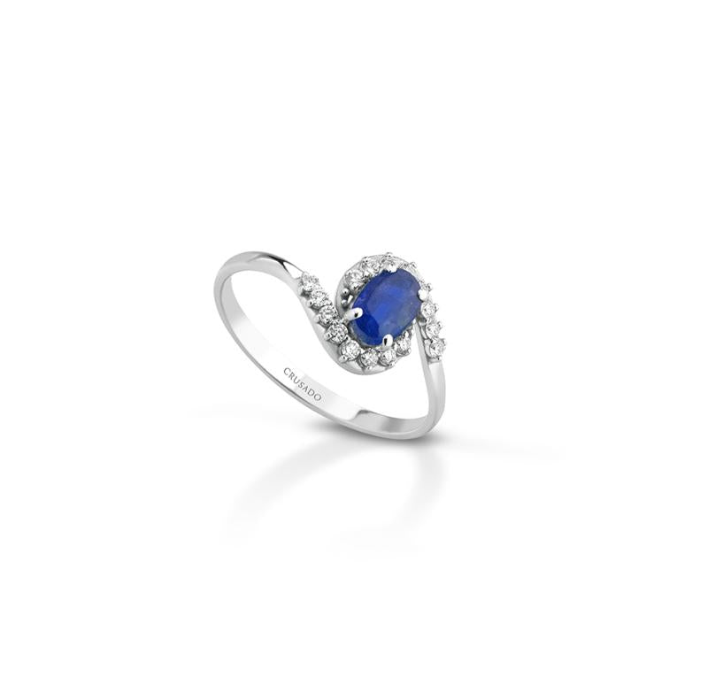 Anello Crusado con Zaffiro - Malaga