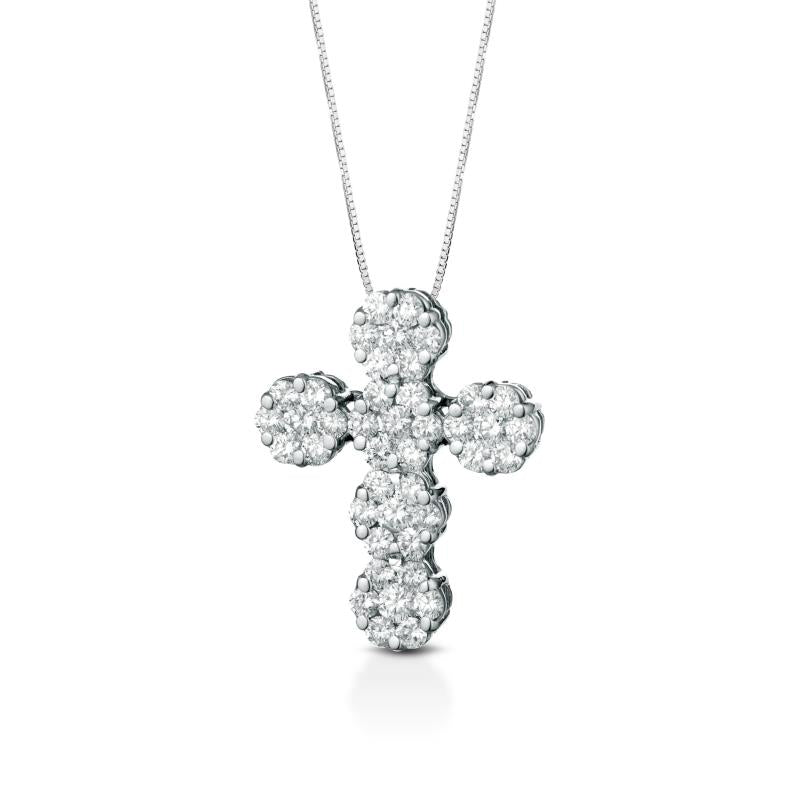 Collana Crusado - Courmayeur - Croce Donna con Diamanti