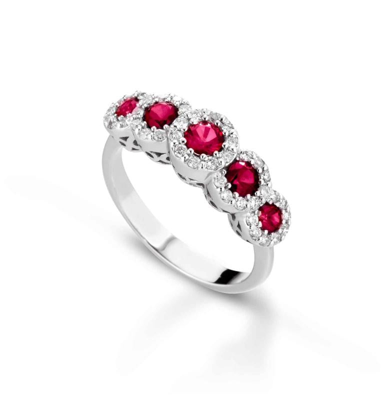 Anello Crusado con Rubini - Amalfi - VSAMR.1