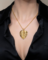 Collana Monstera Gold - 60000048 indossata