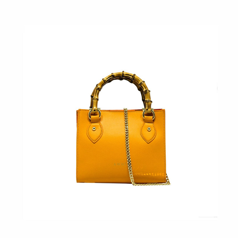Minibag Busy Ammia - Abbunnanzia - Pelle d'Arancia e Bambù - retro