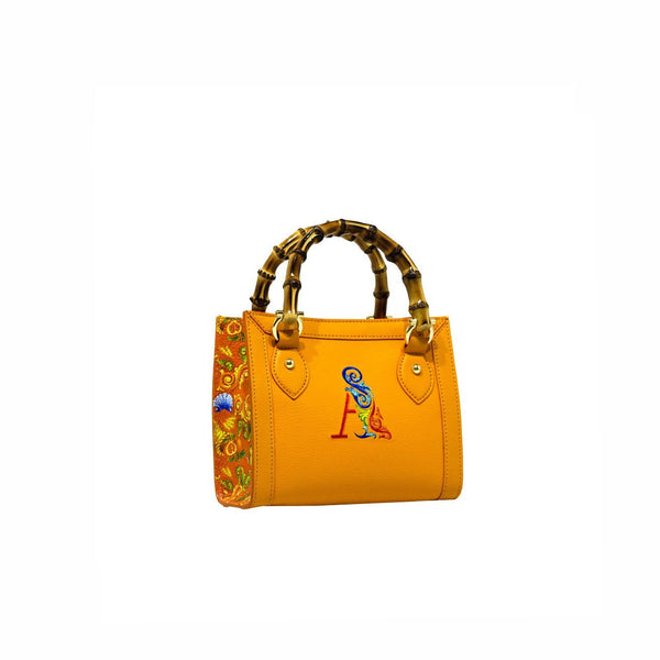 Minibag Busy Ammia - Abbunnanzia - Pelle d'Arancia e Bambù