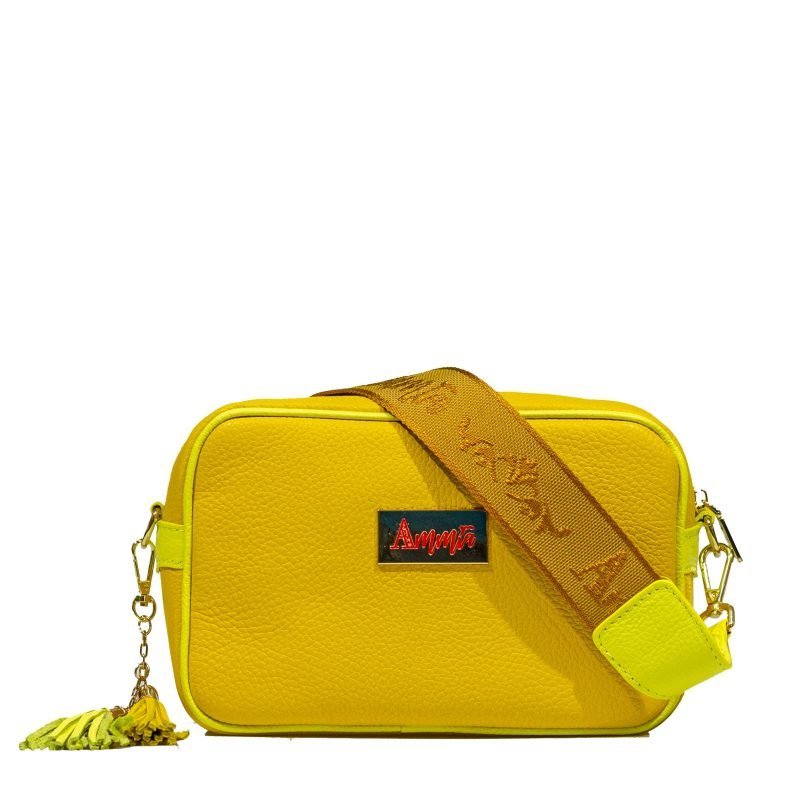 Minibag Easy Ammia - Trinacria - Bianca e Gialla - retro