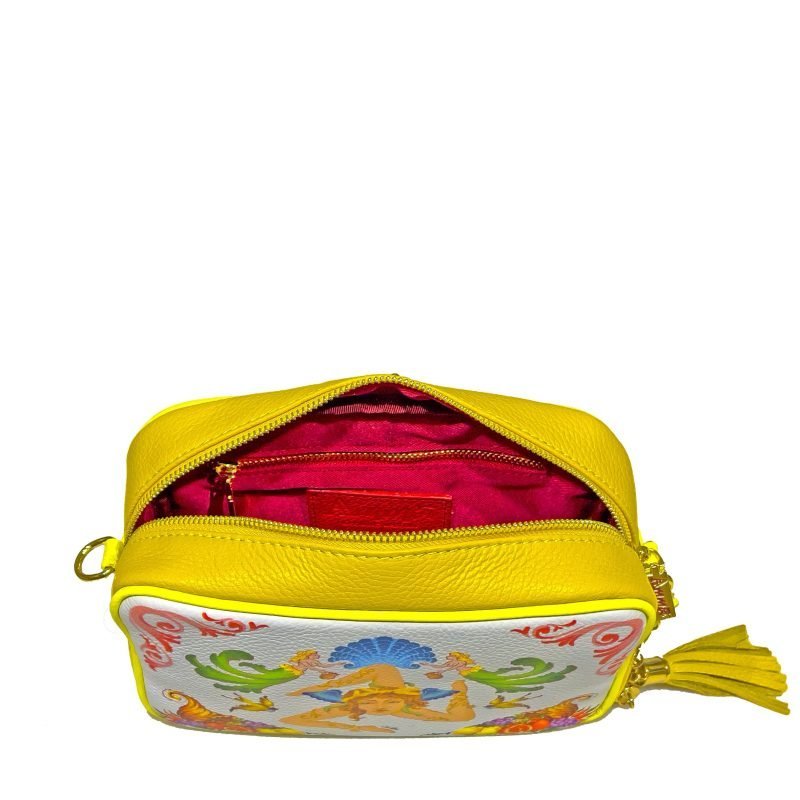 Minibag Easy Ammia - Trinacria - Bianca e Gialla - interno