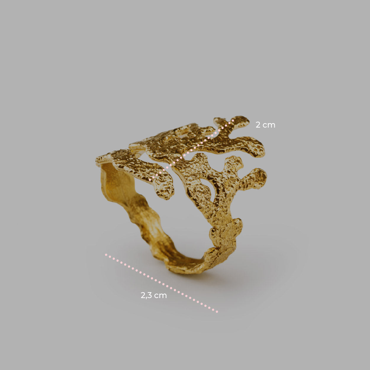 Anello Rami Di Corallo Gold - 60000234 misure