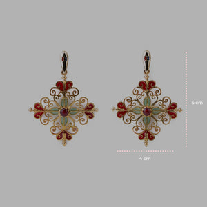 Orecchini Barocco Rosa - 60000216 misure