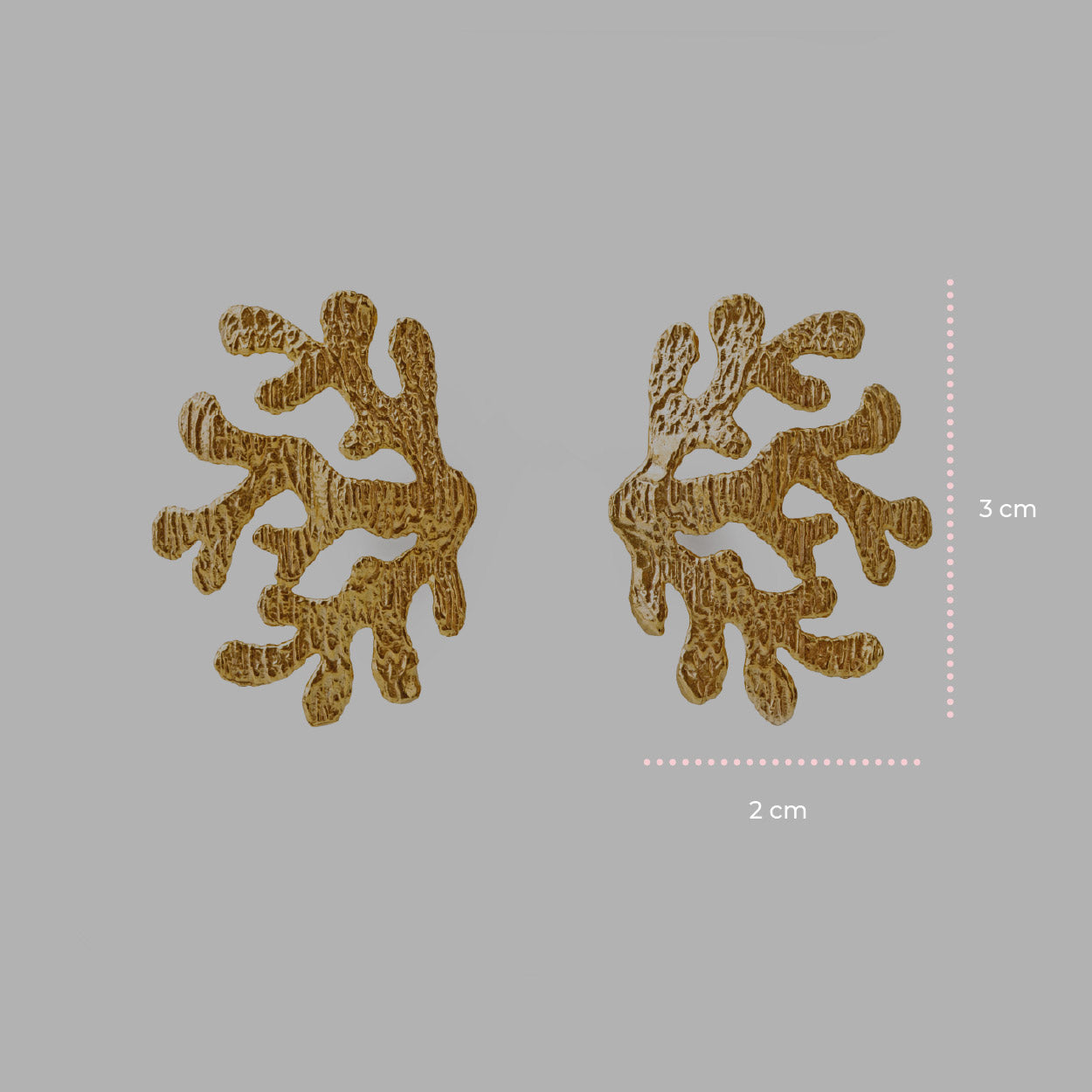 Orecchini Rami Di Corallo Gold - 60000235 misure