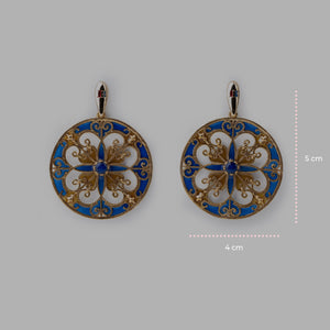 Orecchini Rosone Blu - 60000214 misure