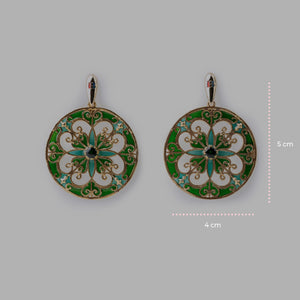 Orecchini Rosone Verde - 60000212 misure