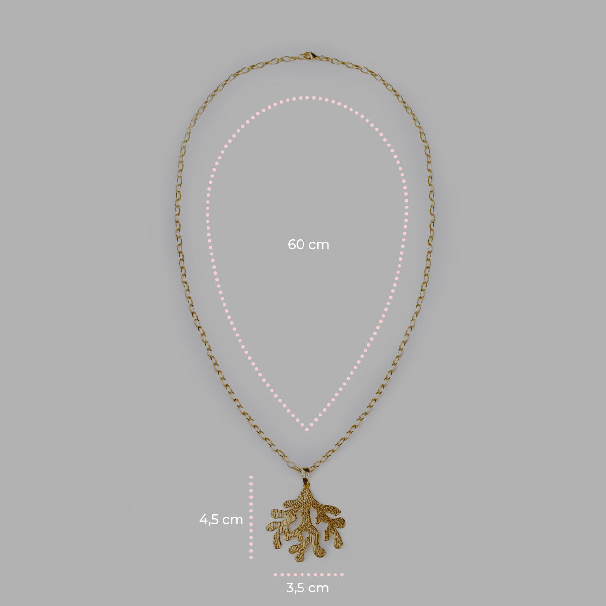 Collana Rami Di Corallo Gold - 60000236 misure