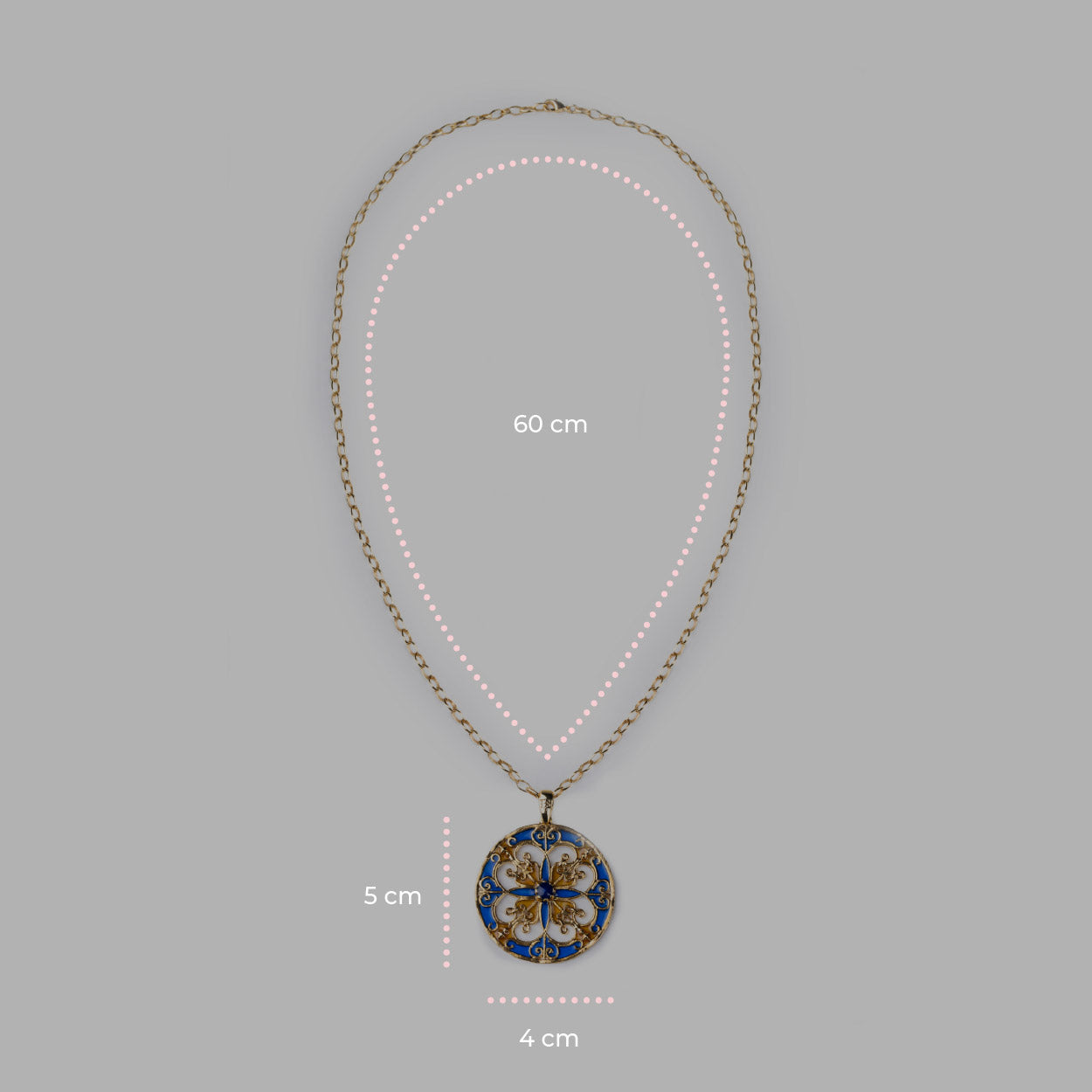 Collana Rosone Blu - 20000215 misure