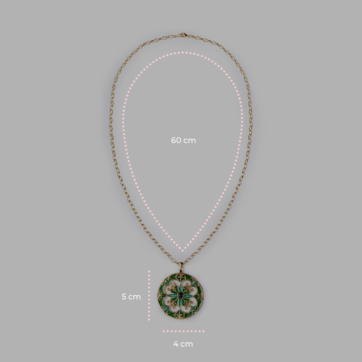 Collana Rosone Verde - 60000213 misure