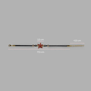 Bracciale Cordino - Stella Marina Rossa - 60000037 misure
