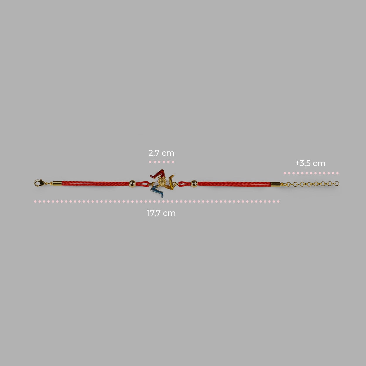 Bracciale Cordino - Trinacria - 60000035 misure